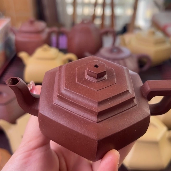 紫砂茶壶紫泥雪华微瑕