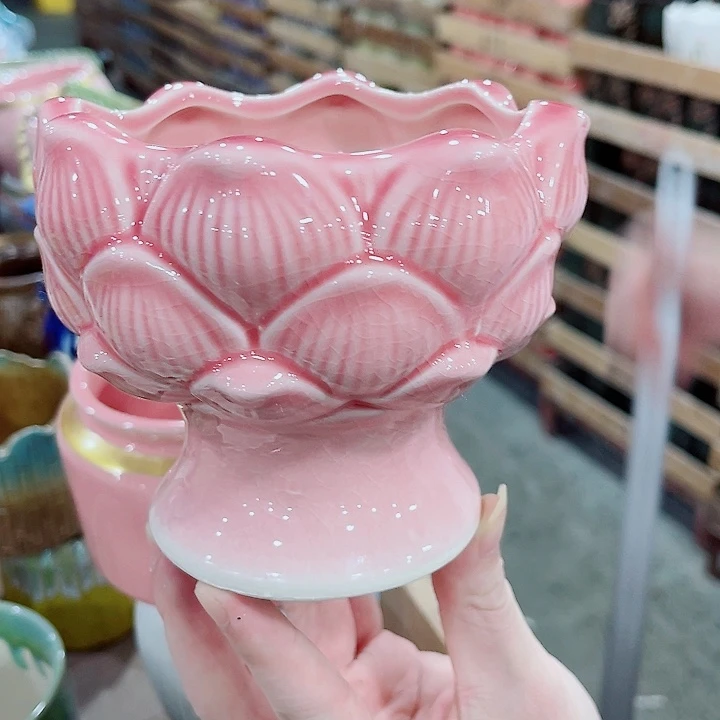 有孔，凑10元包邮陶瓷花盆发货！