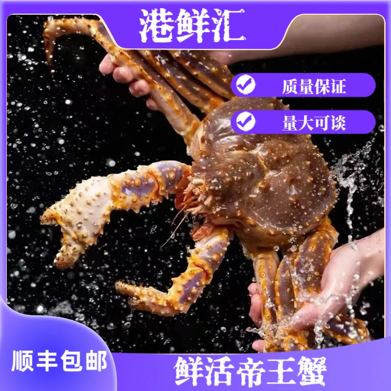 鲜活帝王蟹生猛发货肉质饱满鲜甜海产品顺丰冷链包邮