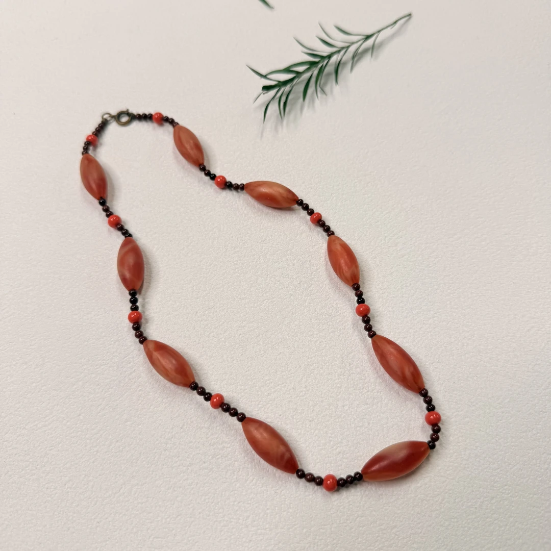 铜合金琉璃项链 【六六中古】孤品复古项链ew3330链长42