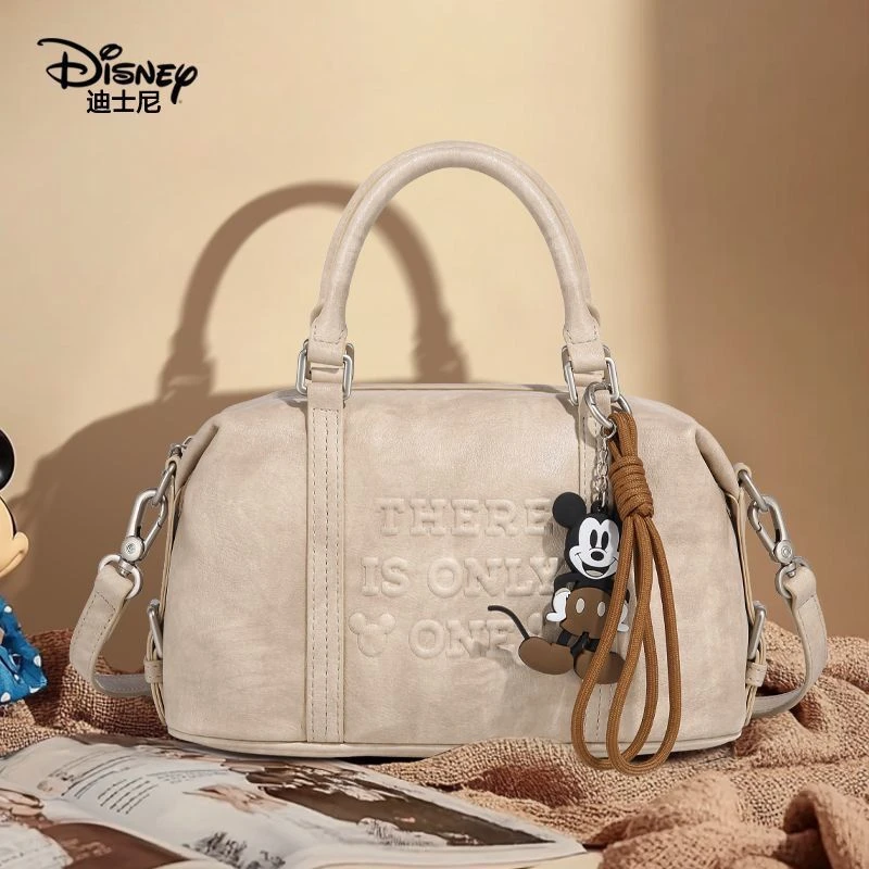Disney/迪士尼包包女款2025新款复古米奇波士顿包学生通勤单肩包