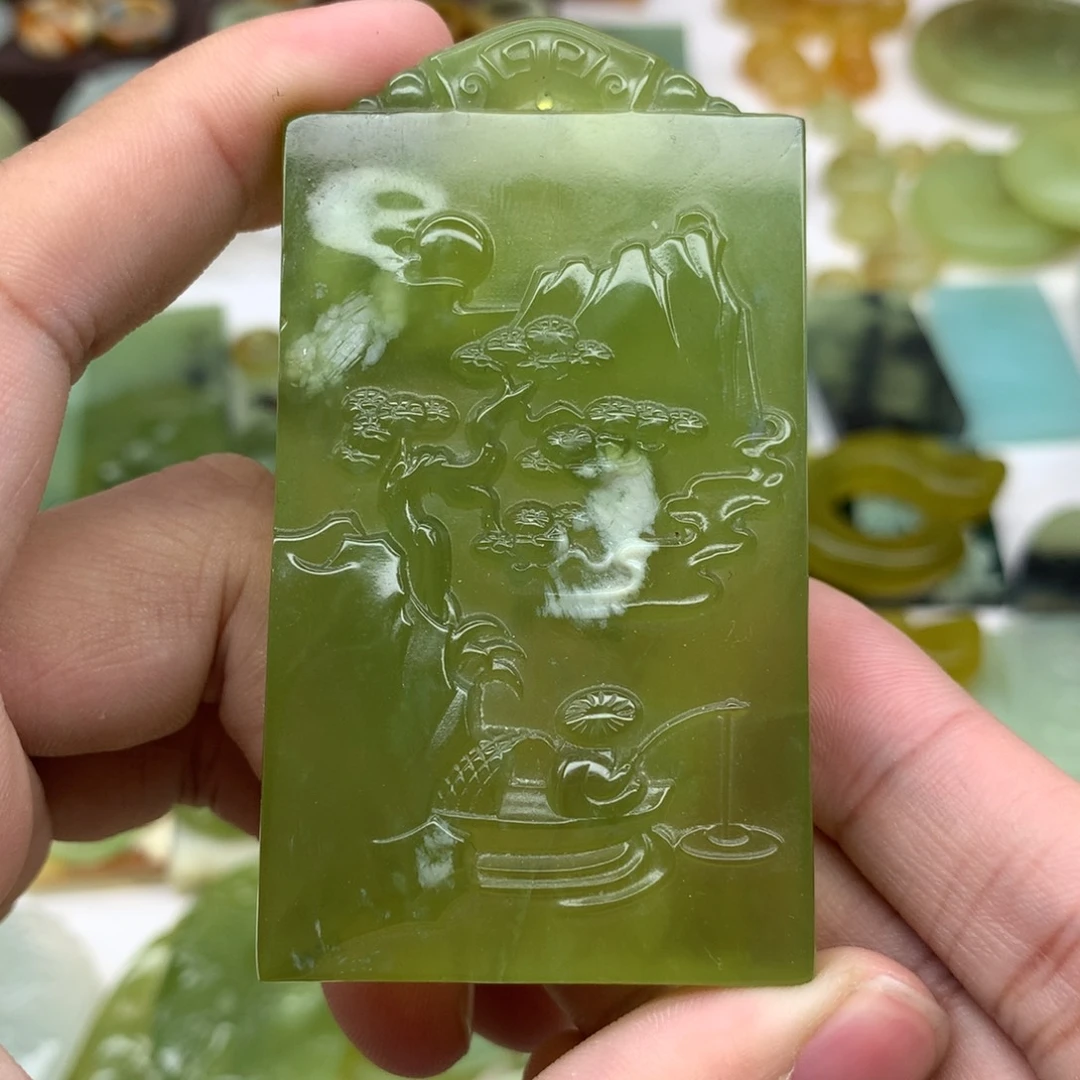 岫玉未镶嵌吊坠(不含链)