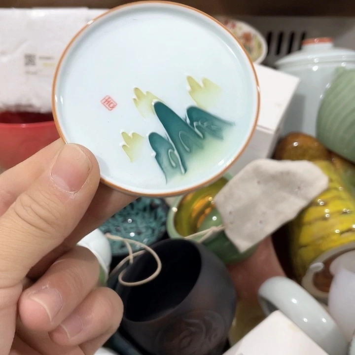 陶瓷茶具全部清清完回家过年