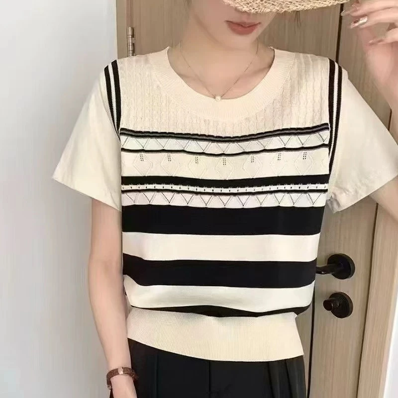 合集（500-999）新款高腰短款修身针织衫显瘦小个子洋气上衣女