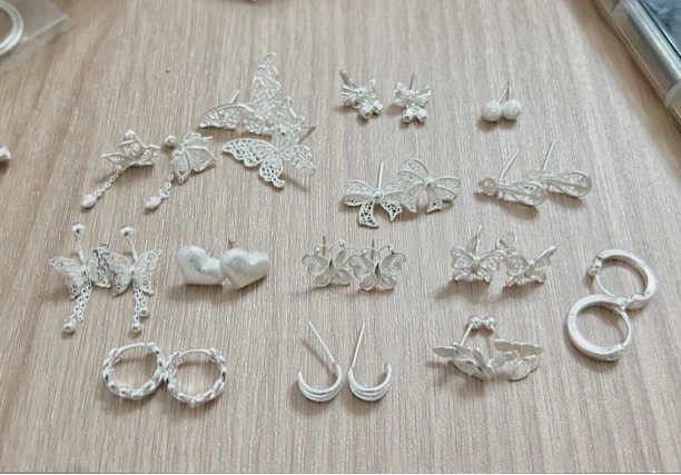 足银耳饰 足银耳钉 女士耳钉精品日常款