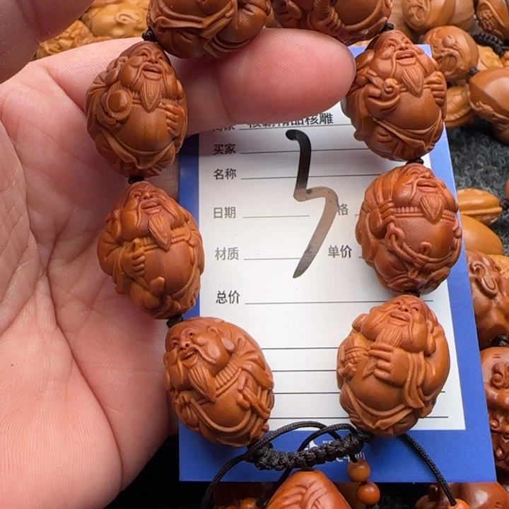 橄榄核手串大***橄榄核雕工艺手串