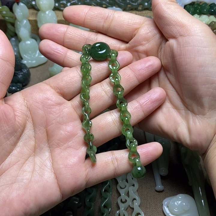 柯***爷和田玉未镶嵌颈饰