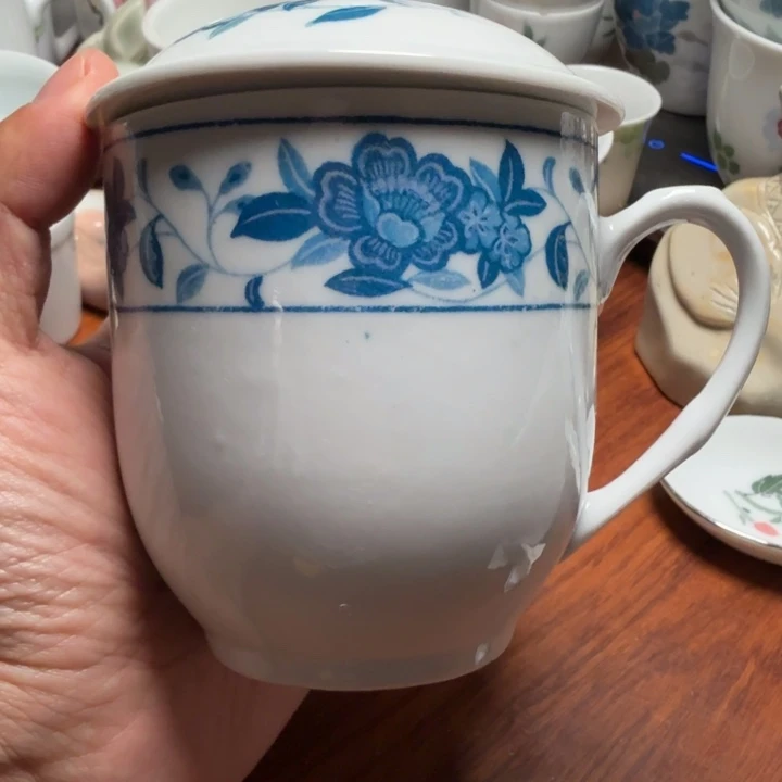 醴陵青花老茶杯微瑕福利