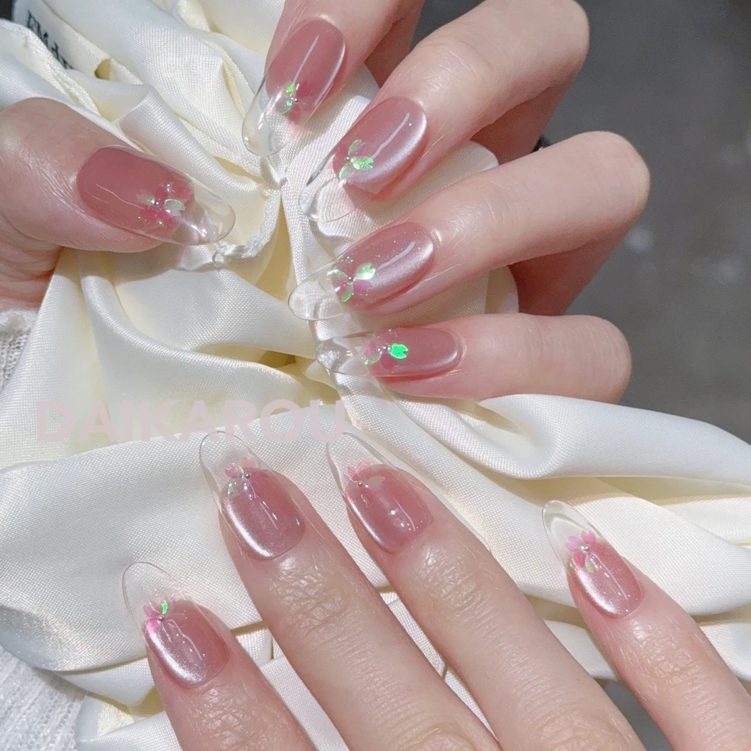 落梦繁花 黛卡柔 预售 新甲型 此度 短椭圆 中椭圆手工穿戴甲10片