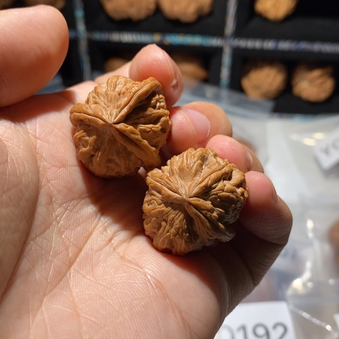 吊坠文玩核桃白狮子丑3棱