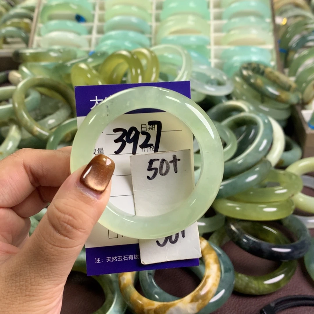 未镶嵌蛇纹石玉手镯3927