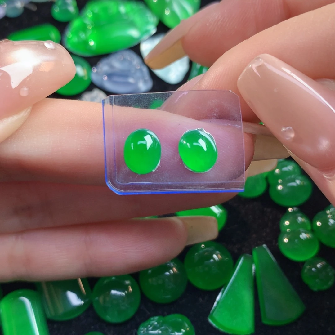 翡翠裸石翡翠翡翠7.18-5.87-2.63