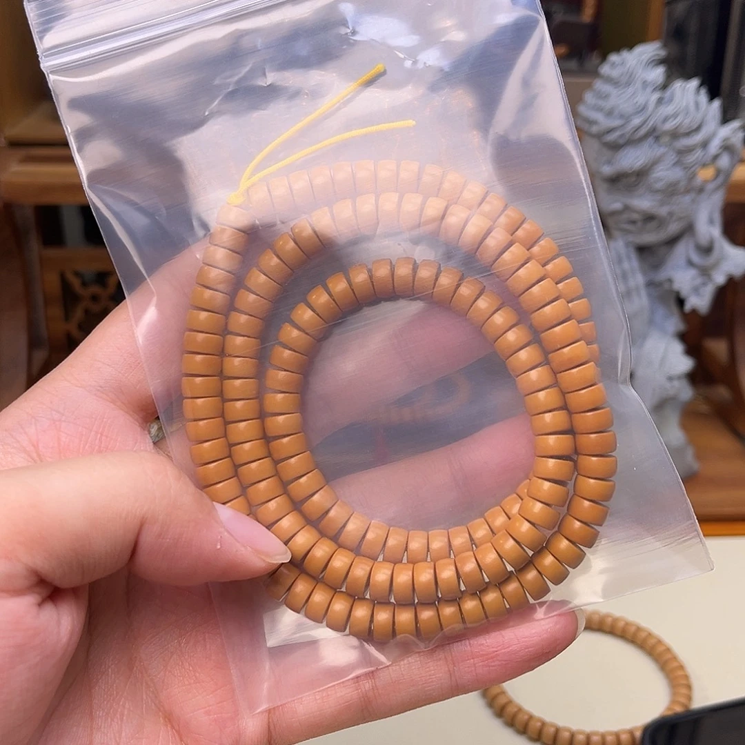 手串/手链橄榄核【听松文玩】sss级工艺精品橄榄核尖药片8.0素