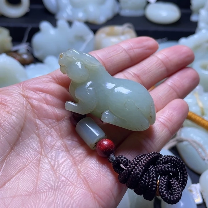 和田玉未镶嵌吊坠(不含链)