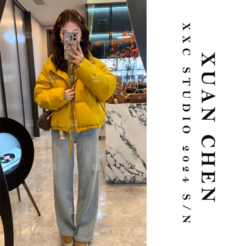 【黄油小欧包】轻奢短款时尚情侣宽松保暖ins羽绒服#3861