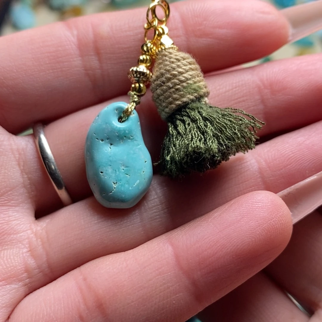 绿松石珠宝奇石银S925镶嵌