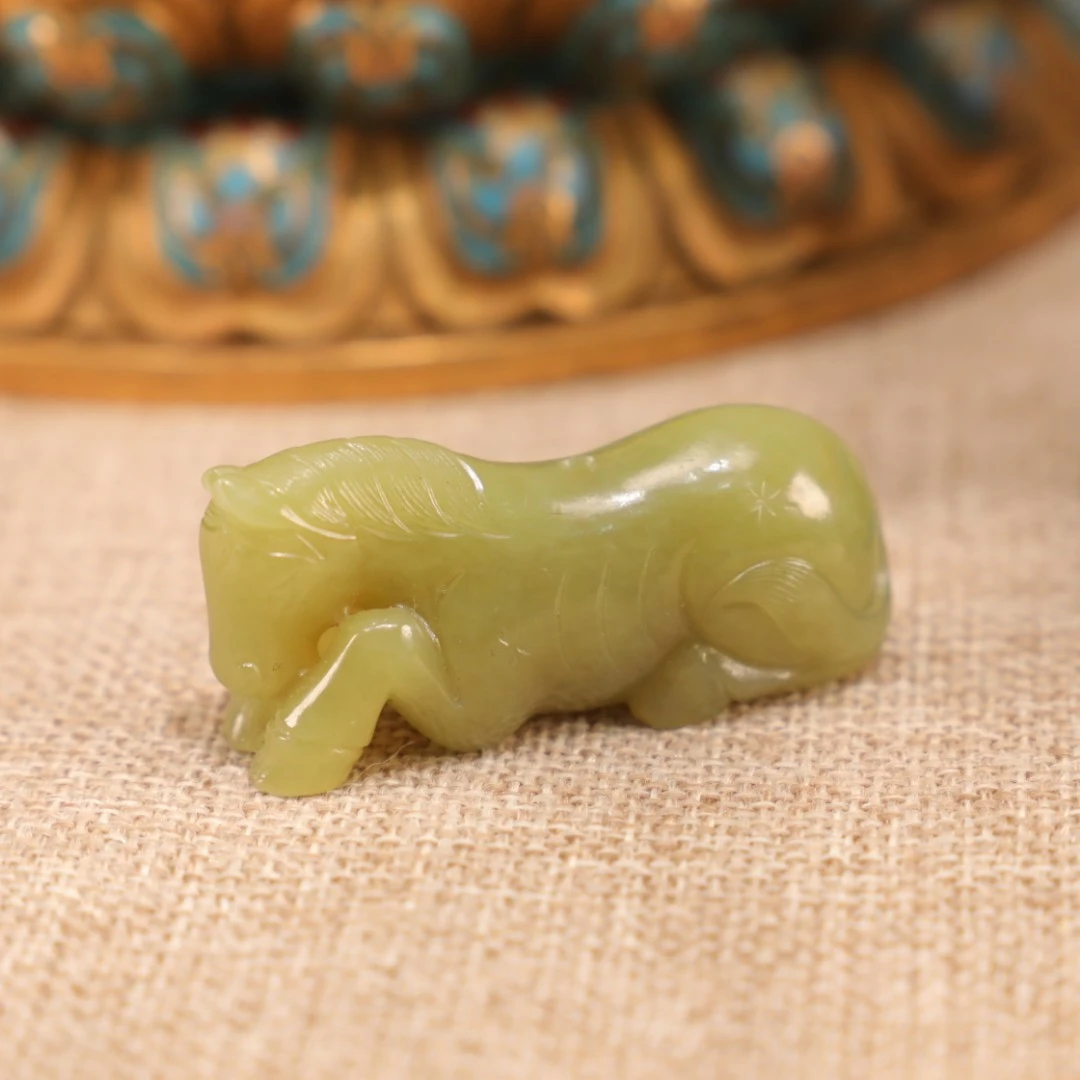 250526093/博古通今/集古藏今/和田玉马摆件/古董首饰