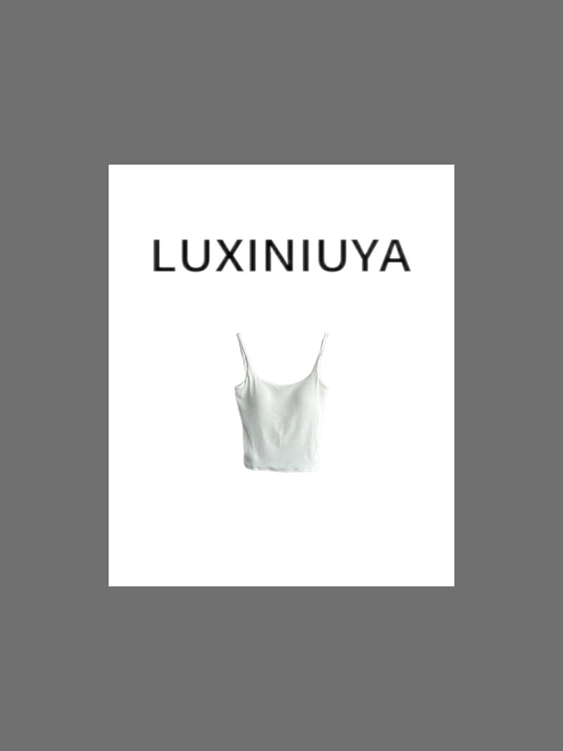 【LUXINIUYA】常穿系列！微醺感后背蕾丝一体杯性感美背吊带#CX3014