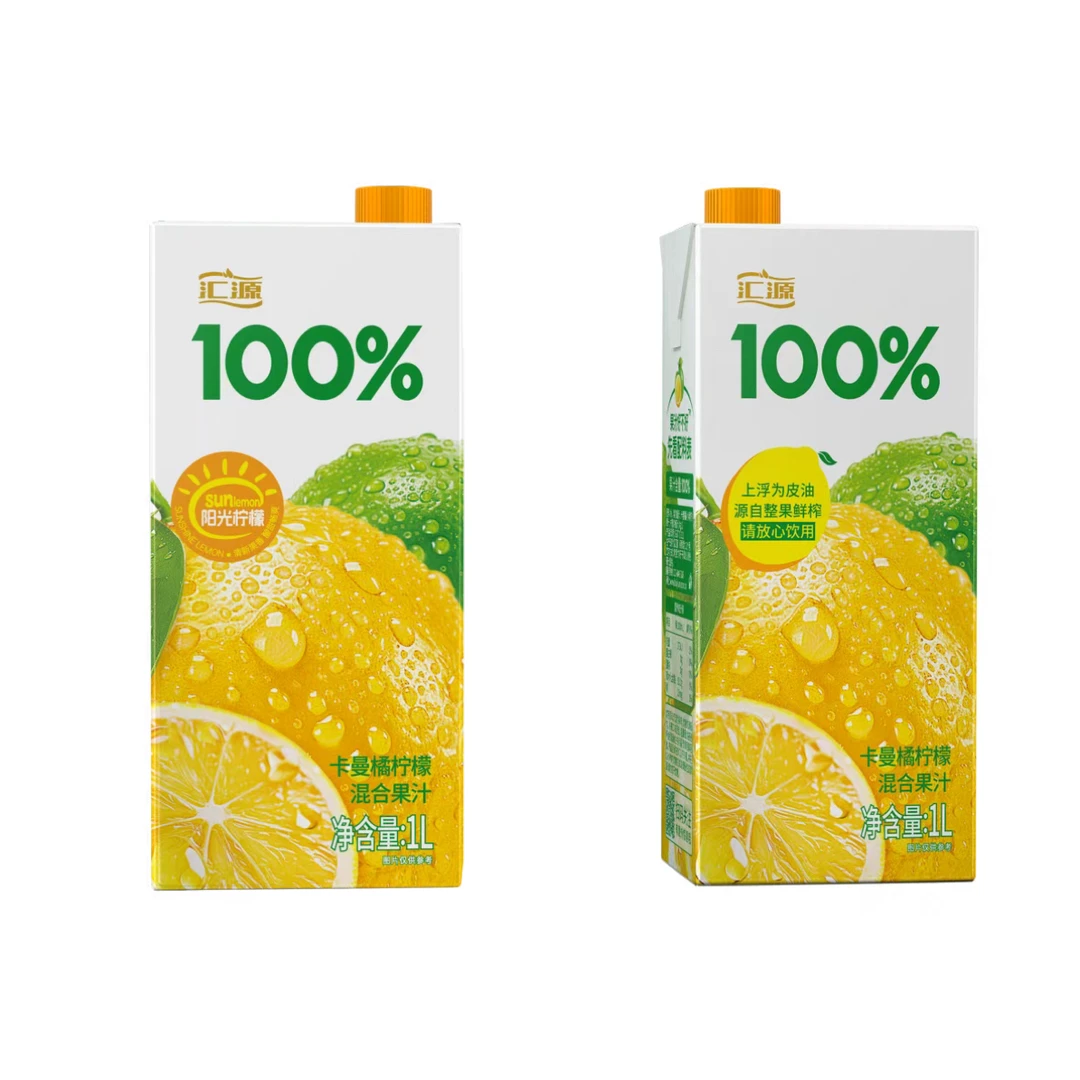 【1L*12】汇源100%果汁柠檬口味