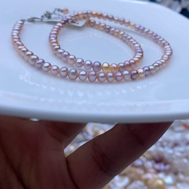 颈饰合金淡水珍珠