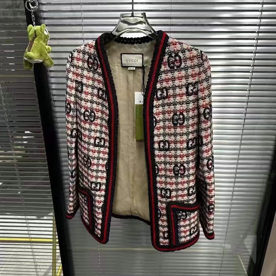 全新未使用 GUCCI/古驰 满印小香风夹克外套 36码