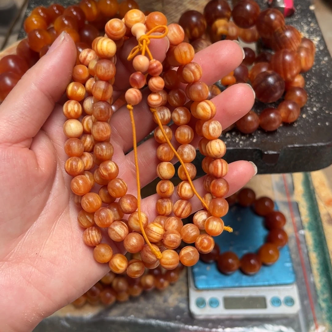 松木（琥珀木）手串/手链0.8规格108颗