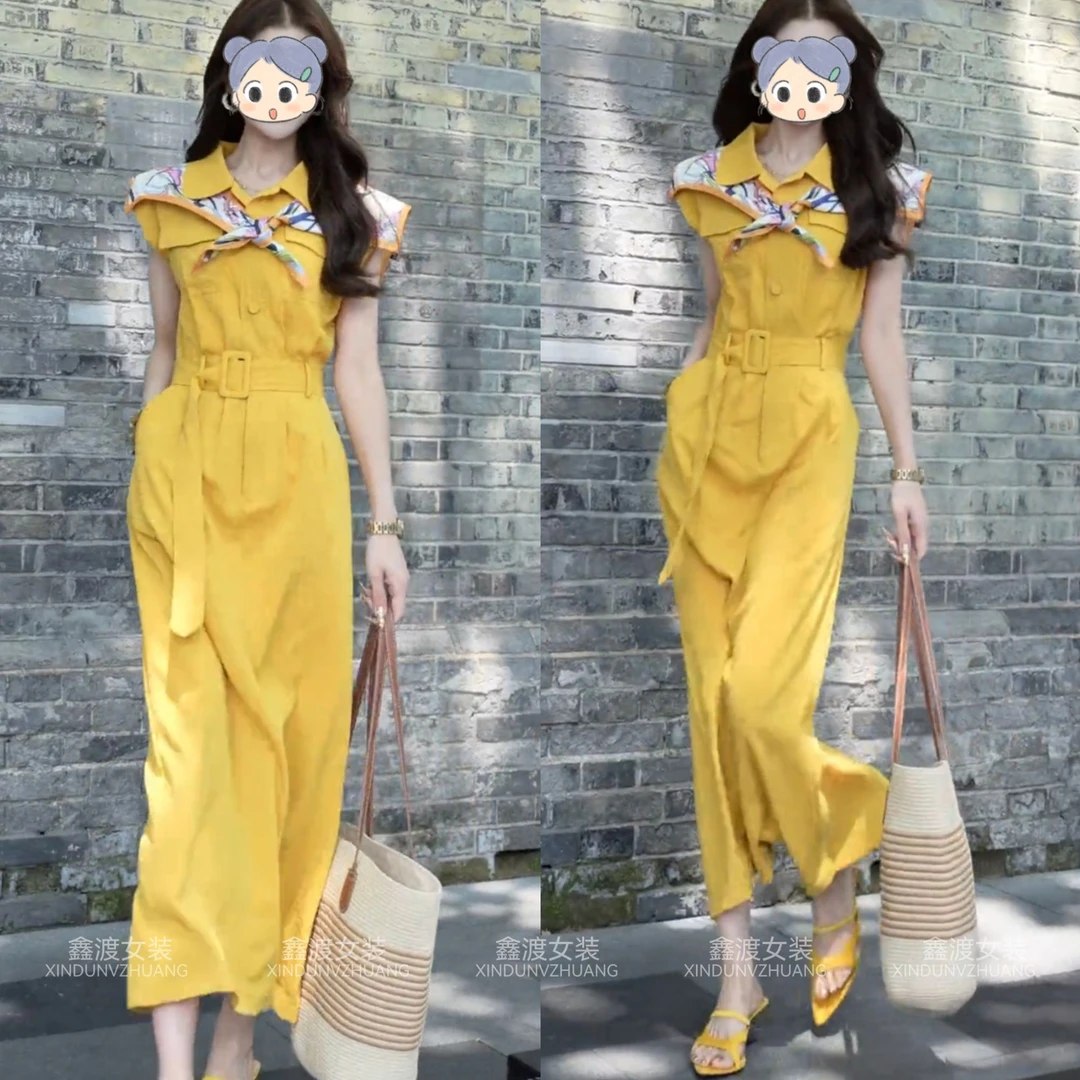 2025夏季新款时尚显瘦气质女士网红洋气连衣裙百搭款D21189