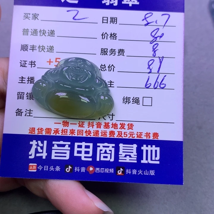 翡翠未镶嵌颈饰Z***H