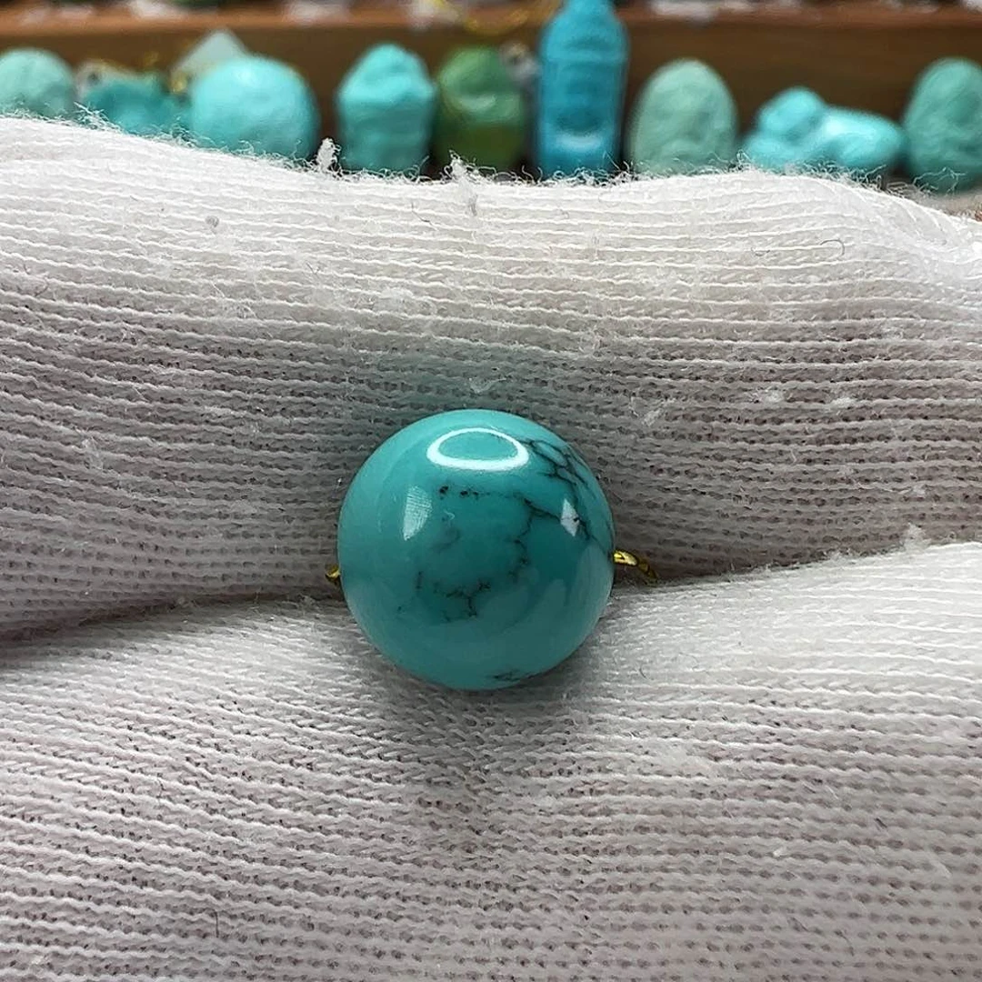 绿松石圆珠 未镶嵌