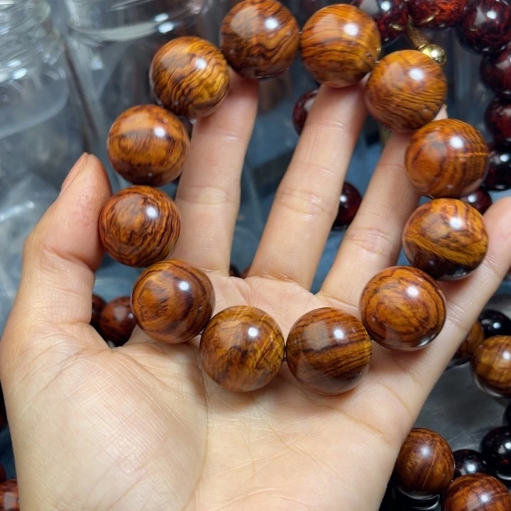 久***帝花梨木类端景台海南黄花梨老糠2.0水波手串