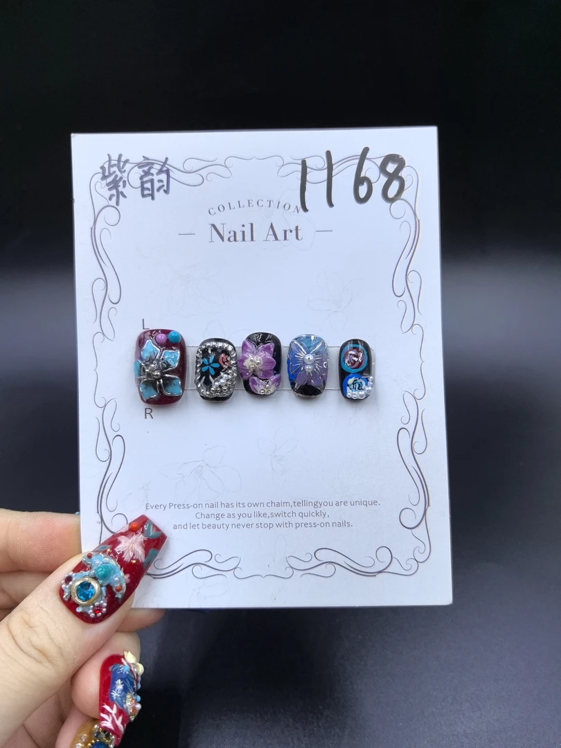 安夏 紫韵 瘦瘦甲 纯手工穿戴甲10片