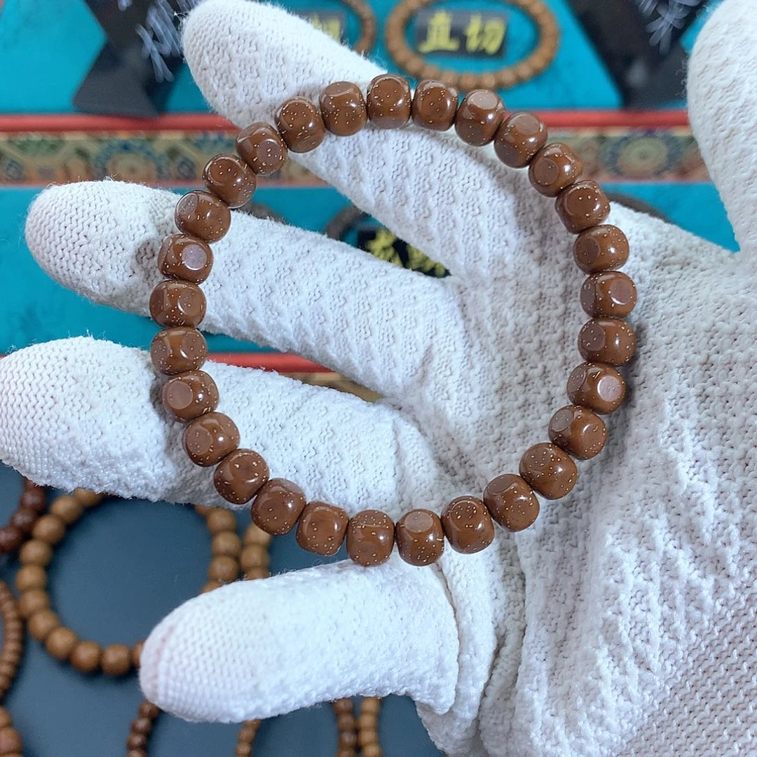 紫金鼠手串?****￣9六方实心