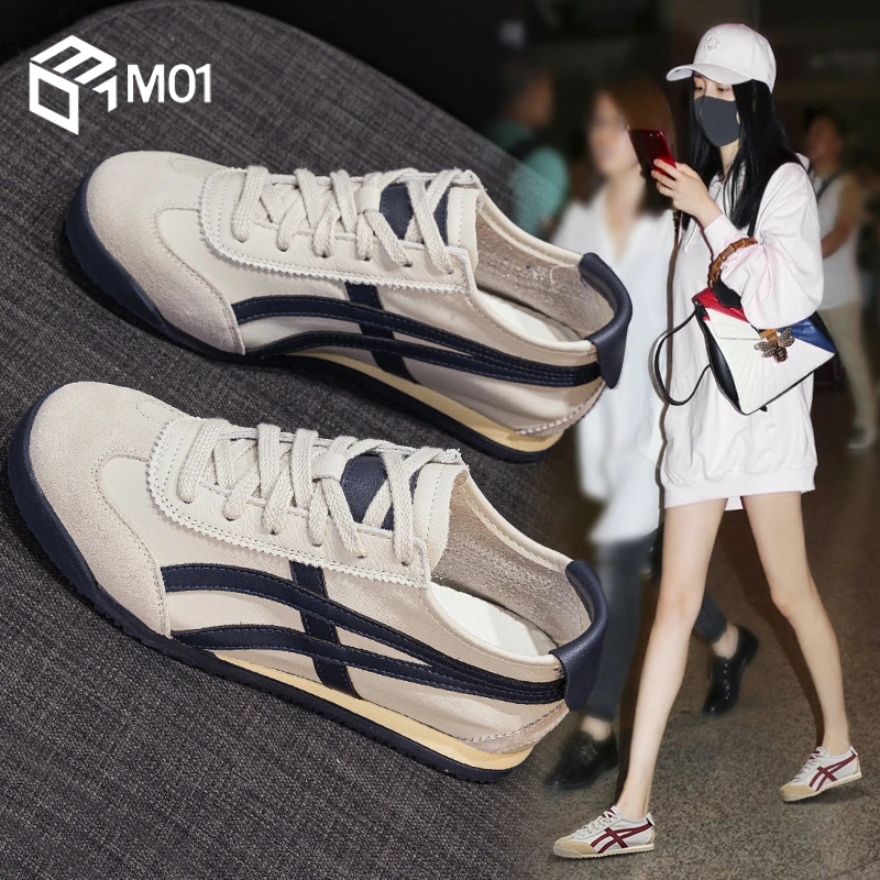 M01德训鞋女2025巨好看不累脚阿甘鞋子百搭高档时尚运动休闲板鞋