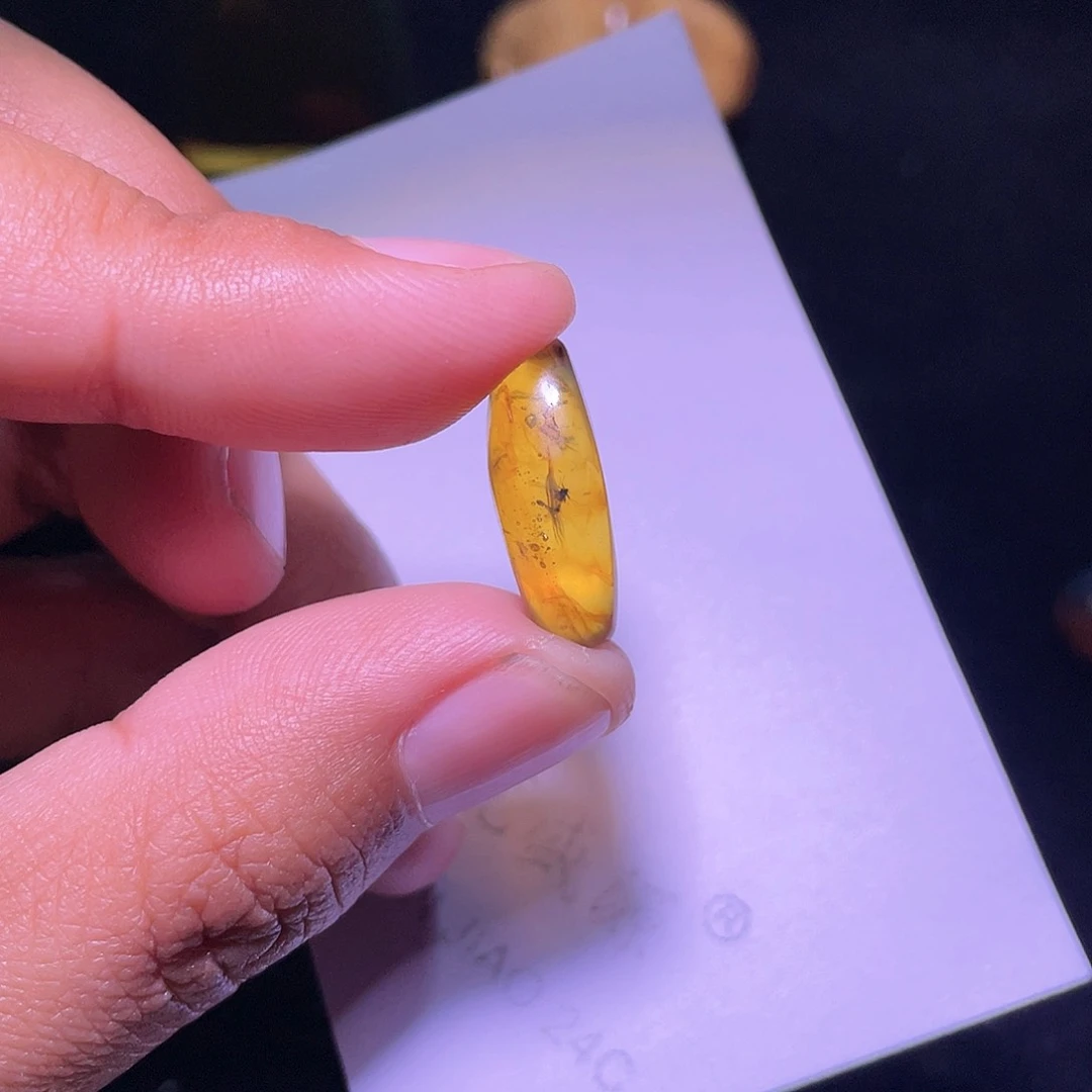 琥珀裸石未镶嵌，