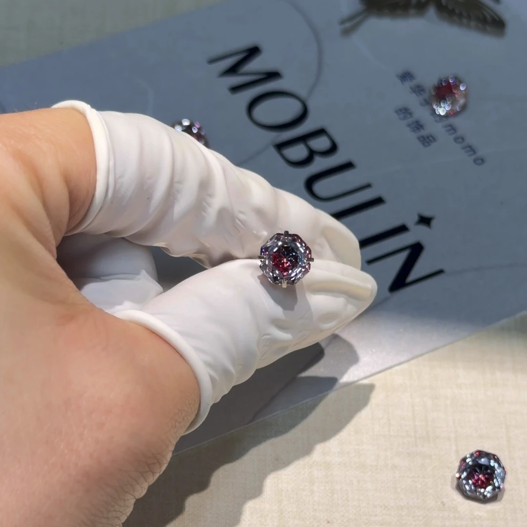 钛钢锆石耳饰 定制款 绝美镀膜锆石耳钉系列2号/爪镶款/单只