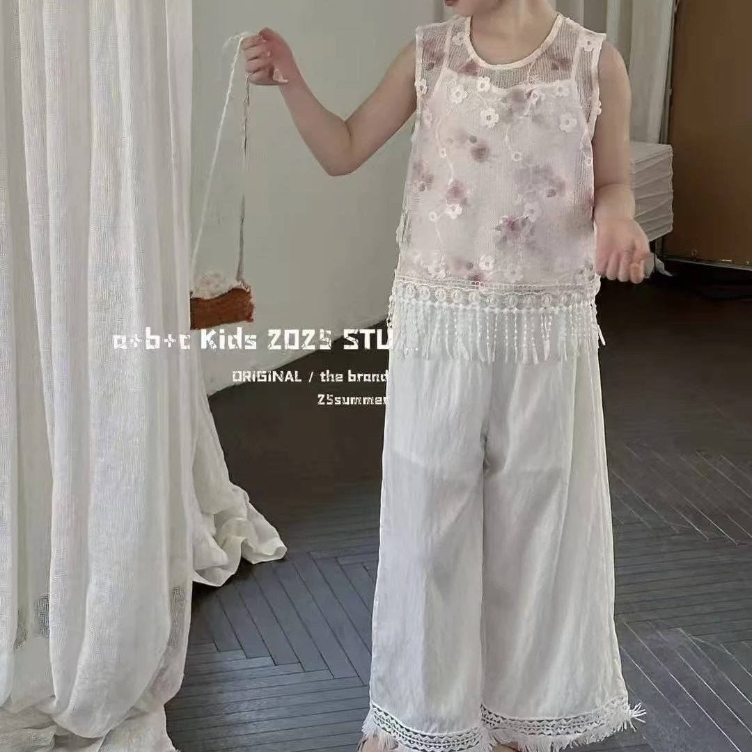 6736儿童夏季镂空套装