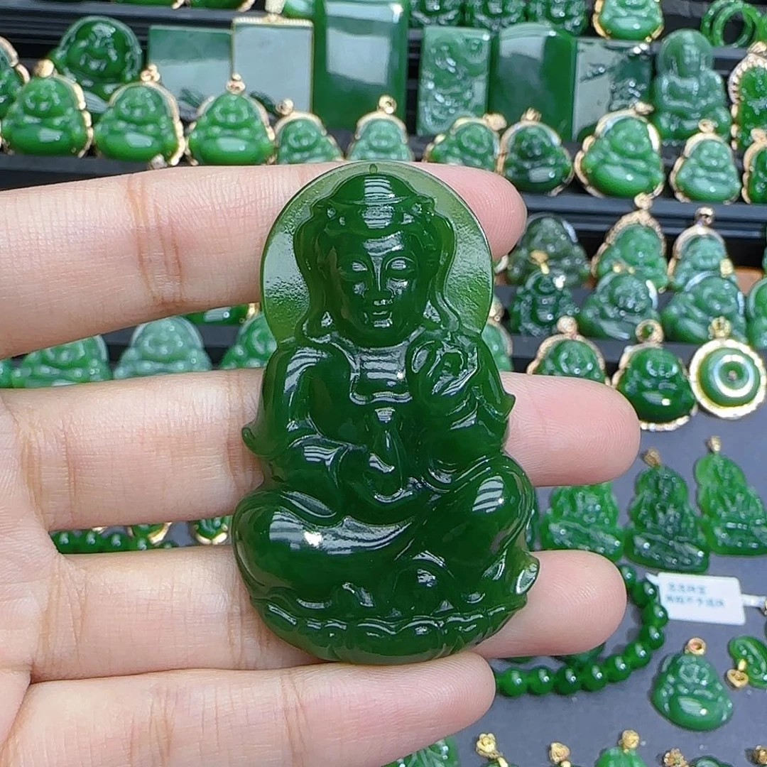 和田玉（碧玉）未镶嵌颈饰编绳