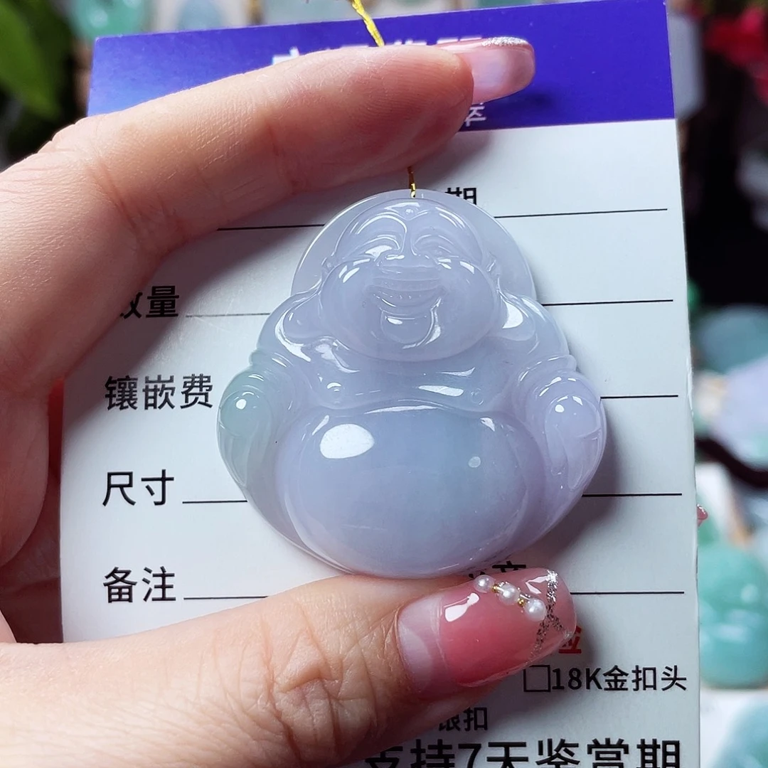 翡翠未镶嵌颈饰佛公61