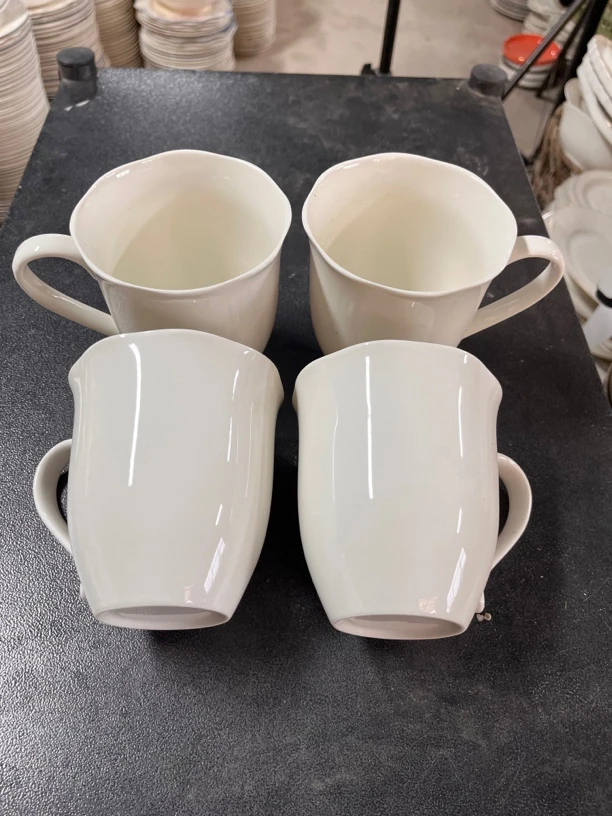 【微瑕250cc+杯子1号4个】新骨瓷纯白餐具家用商用工厂价