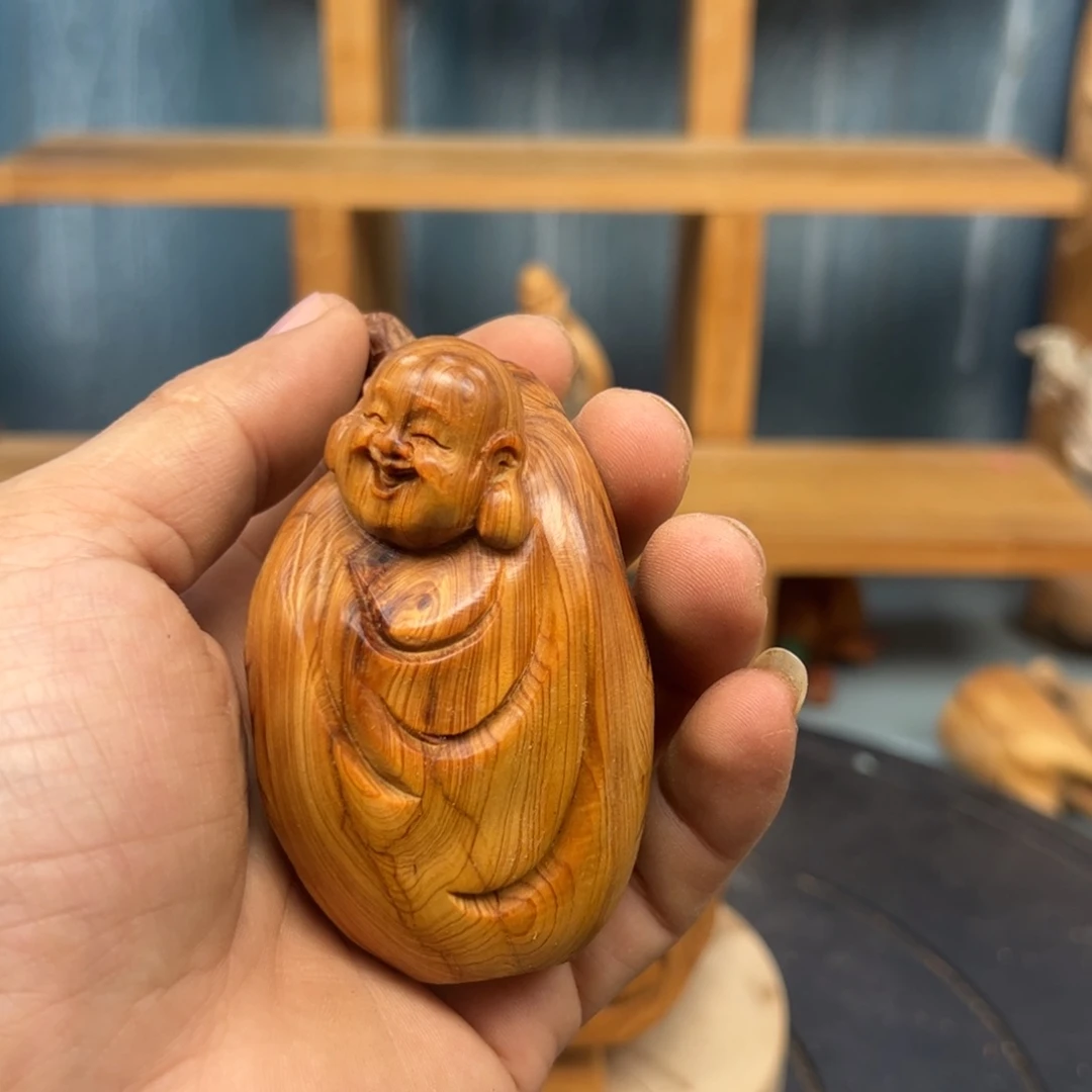 木旺**行崖柏木摆件手把件