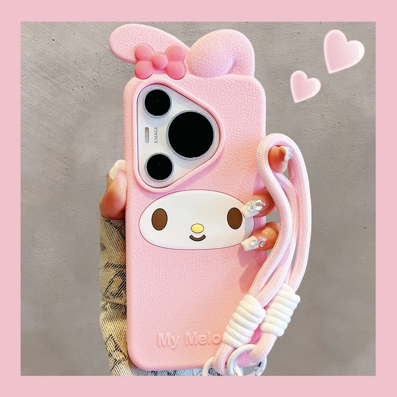适用华为pura70pro+手机壳mate70pro可爱立体美乐蒂ova13/12pro