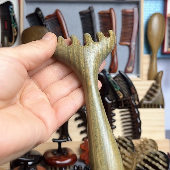 红酸枝木类绿檀木小耙子