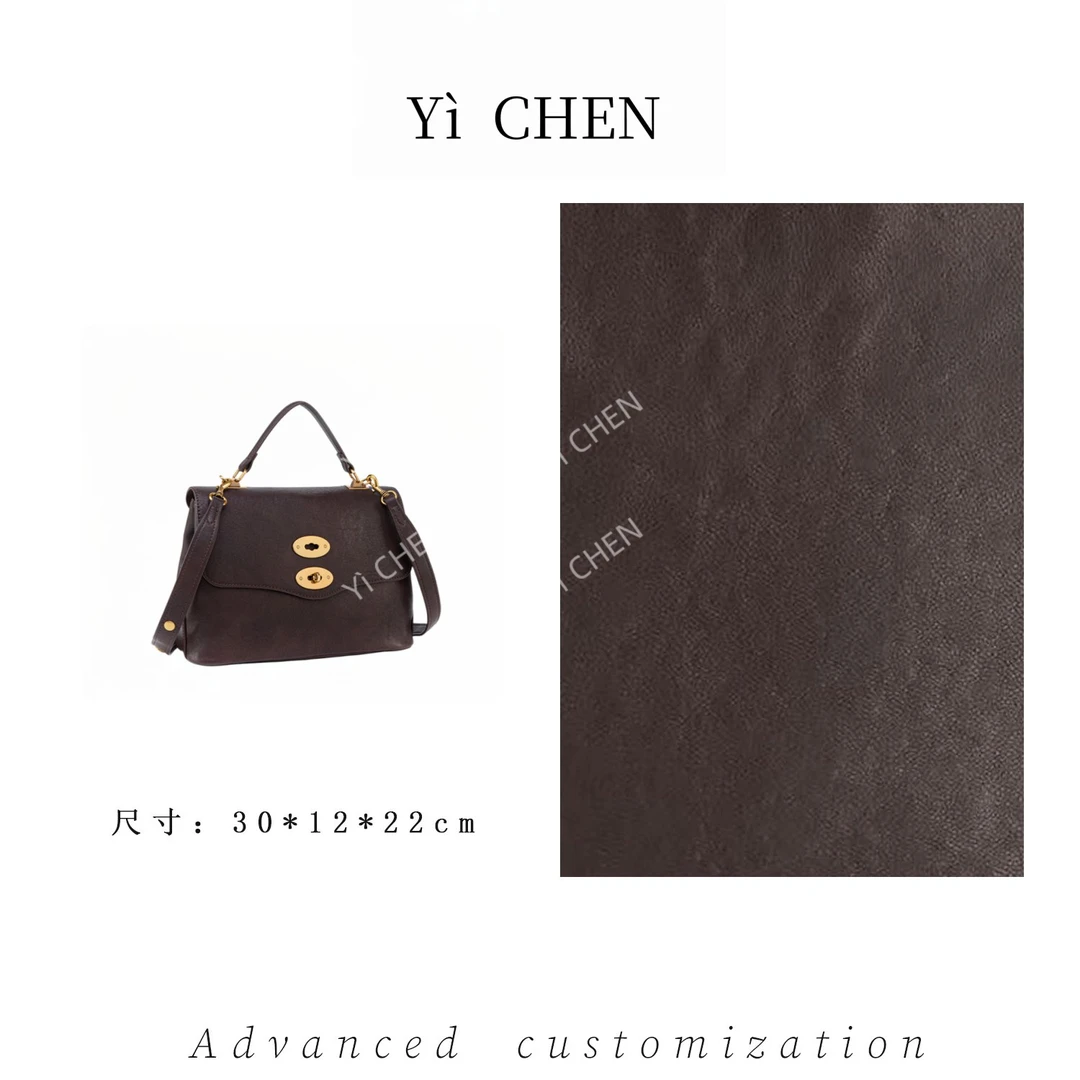 【Yì CHEN】QYX-98071-巧克力 简约时尚女士新款轻奢单肩斜跨包