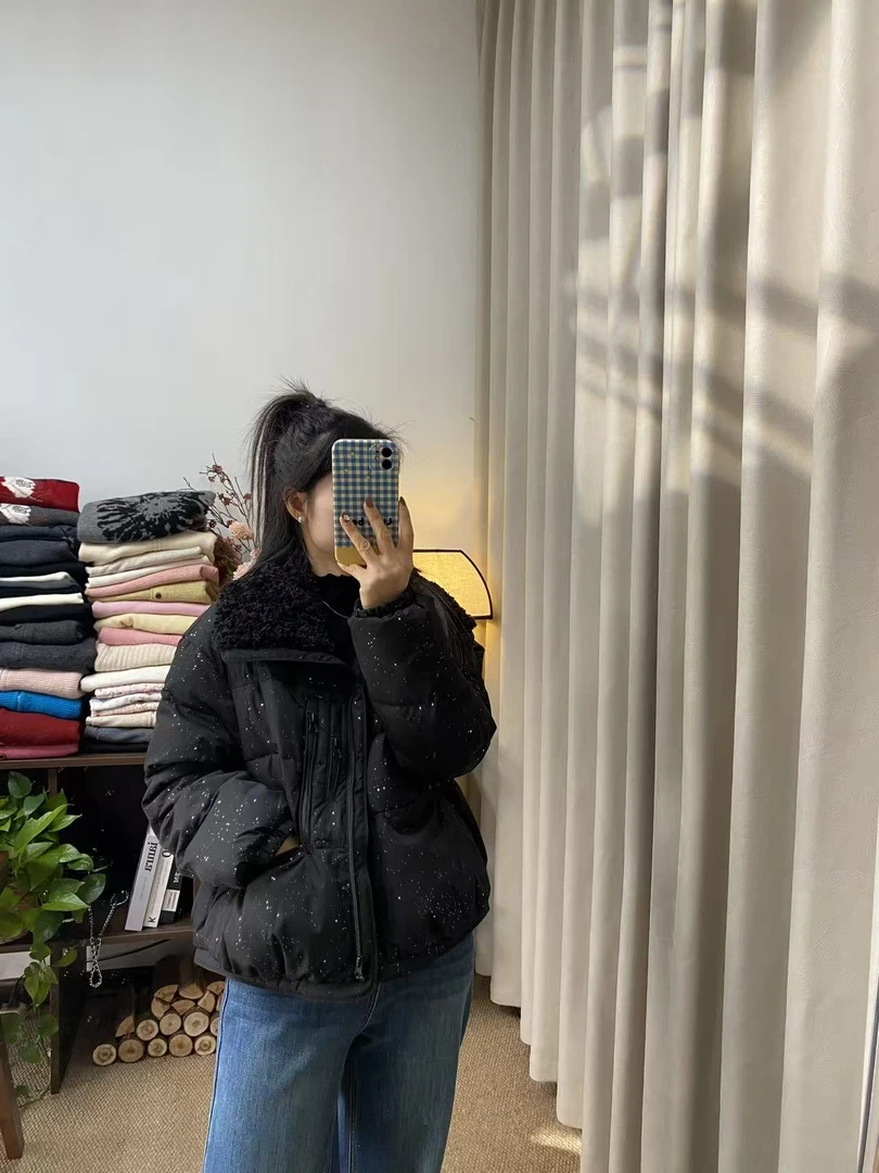 【慧慧精选】 冬季新品～亮闪闪～新国标90白鸭绒毛领羽绒服