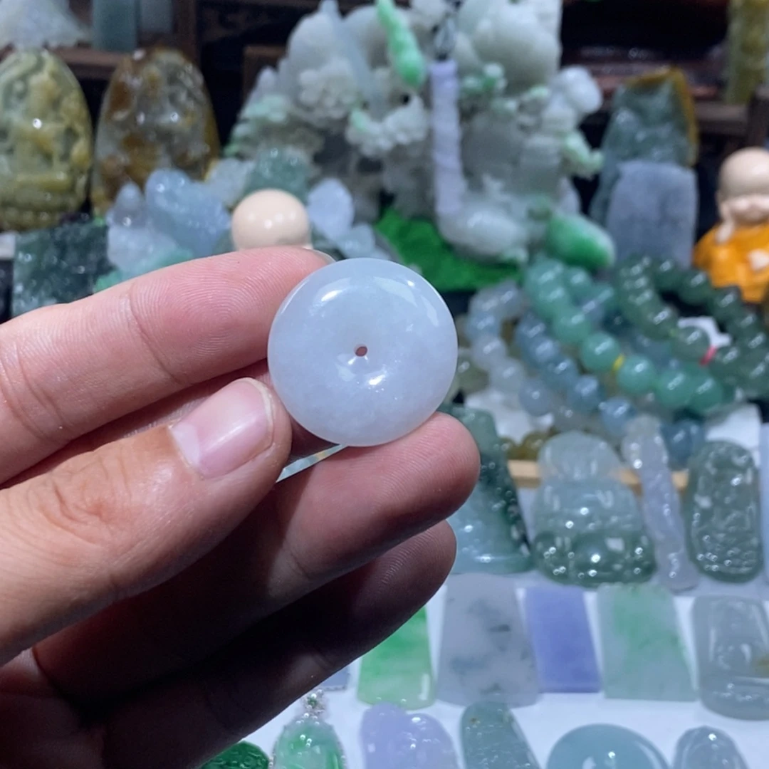 翡翠未镶嵌吊坠(不含链)平安扣