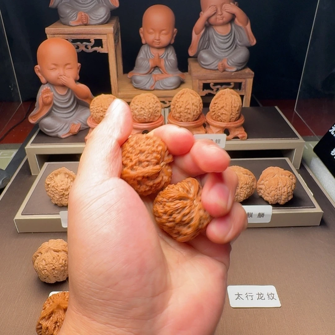 ****张文玩核桃吊坠和尚头35尺寸