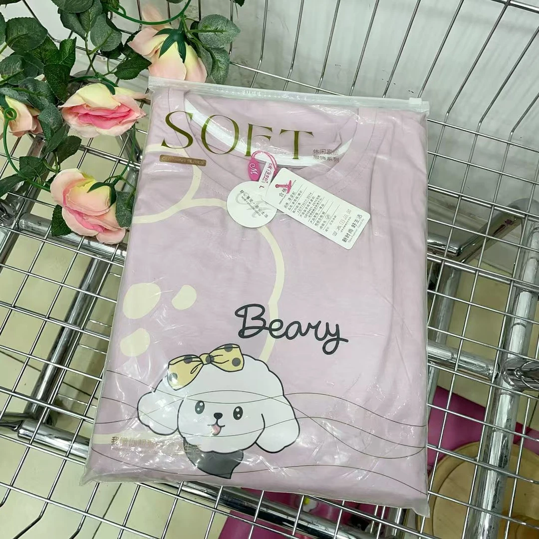 【淼淼妈】女士套头卡通家居套装3607