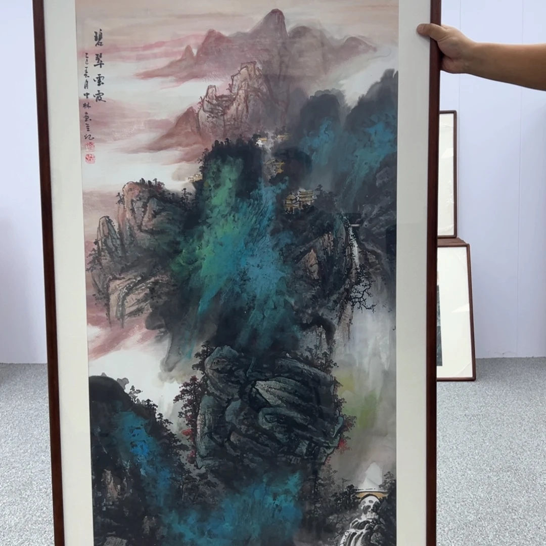 国画国画作品带框170*80