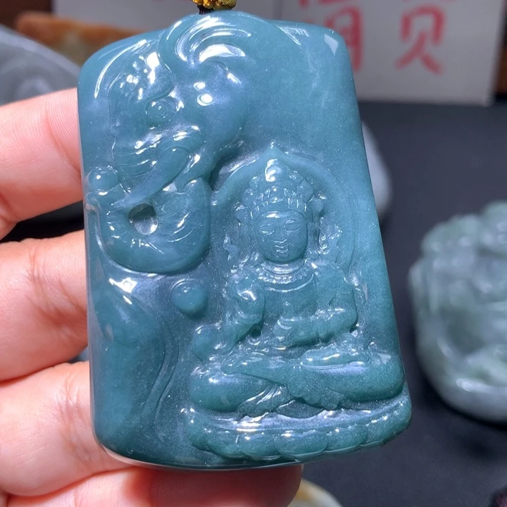 翡翠未镶嵌颈饰保真天然A货翡翠