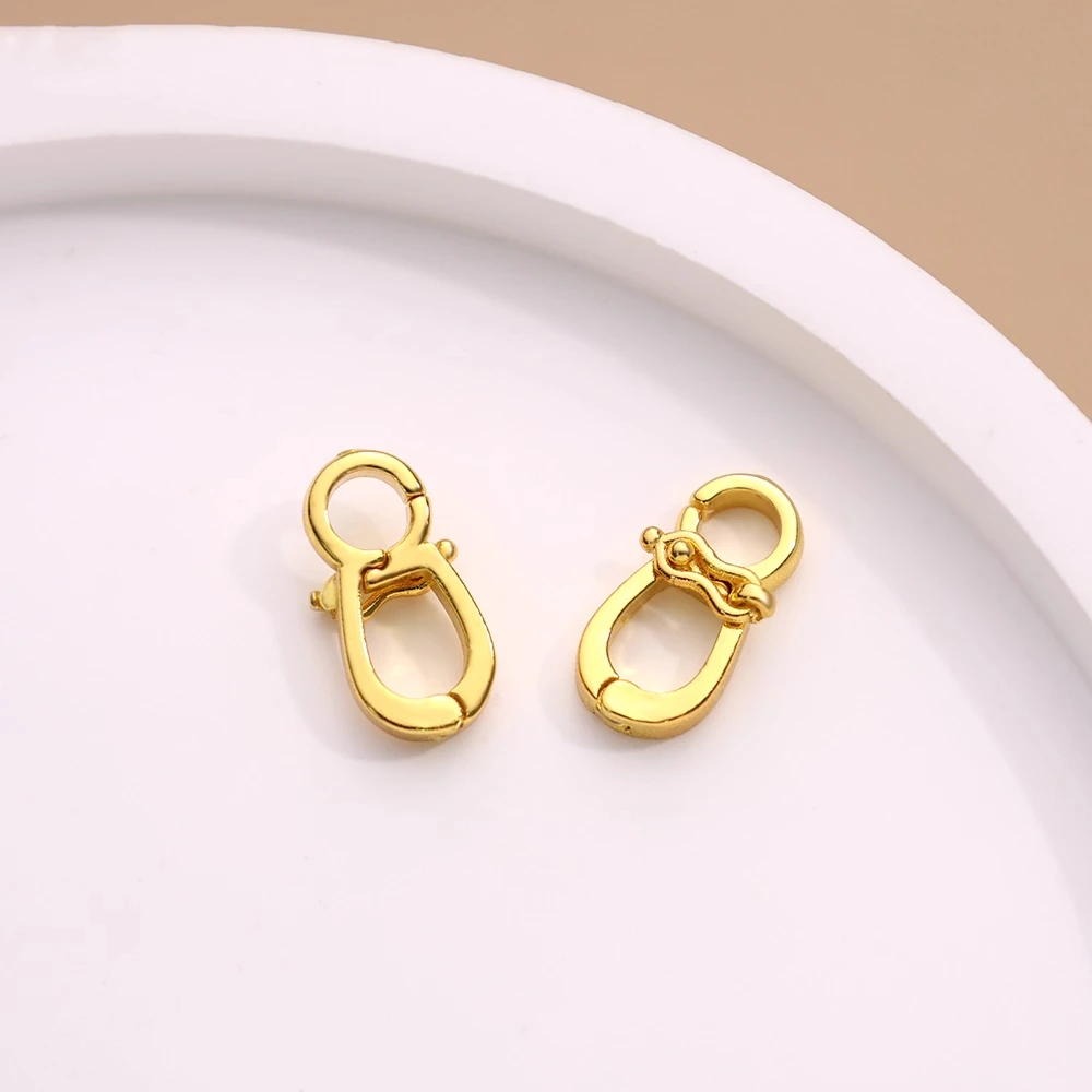 新款18k珠万能扣头可打开卡扣吊坠扣头项链挂件DIY多功能扣头配件